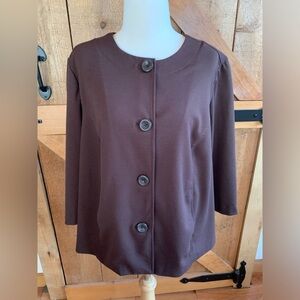 STUDIO WORKS WOMAN Brown Button Down Jacket Size 2X
